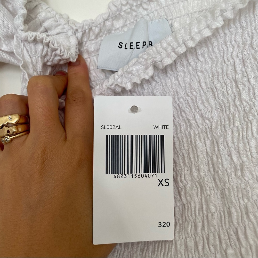 SLEEPER Atlanta Linen Dress in White NWT - Picture 3 of 8